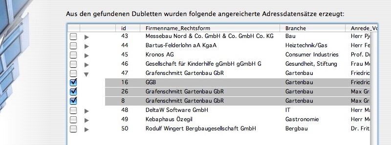Auswertung